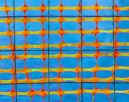 Protective Orange Mesh Fencing